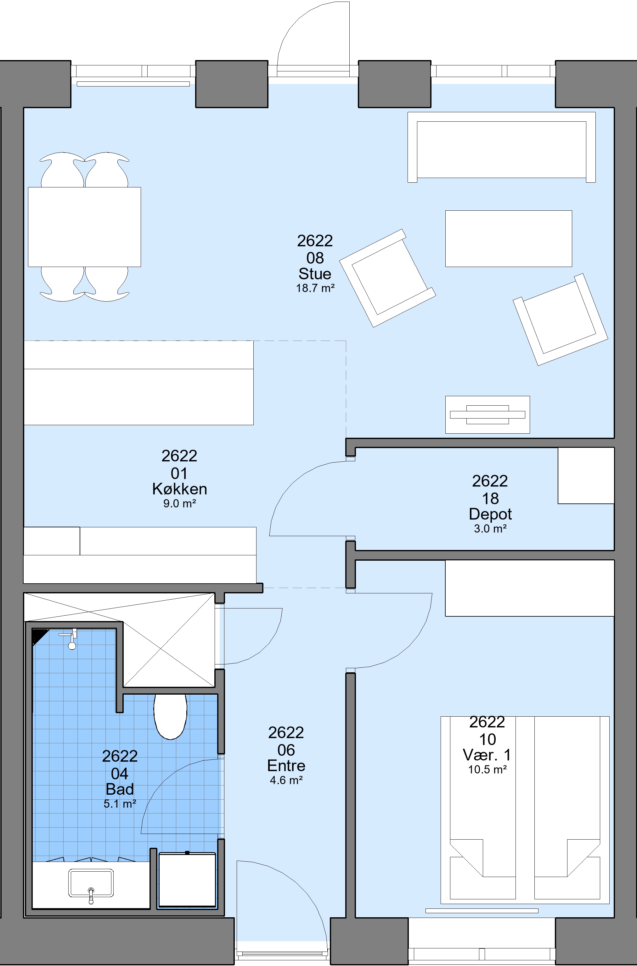 2-room apartment in Ikast image 2