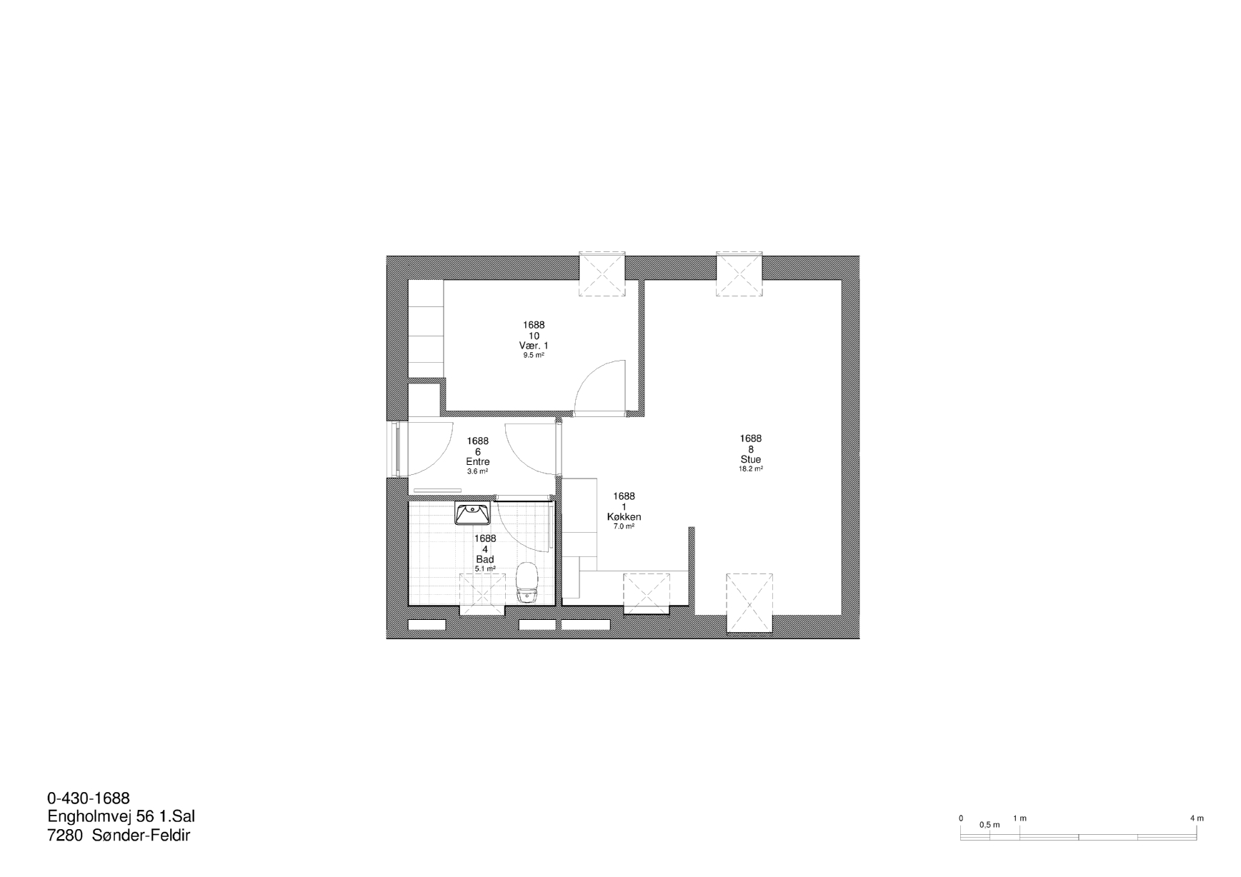 2-room apartment in Sønder Felding image 2