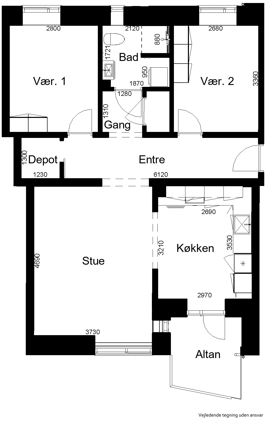 3-room apartment in Ikast image 2