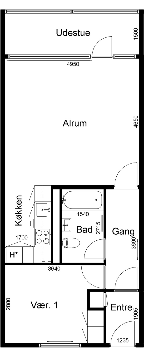 2-room apartment in Ikast image 2