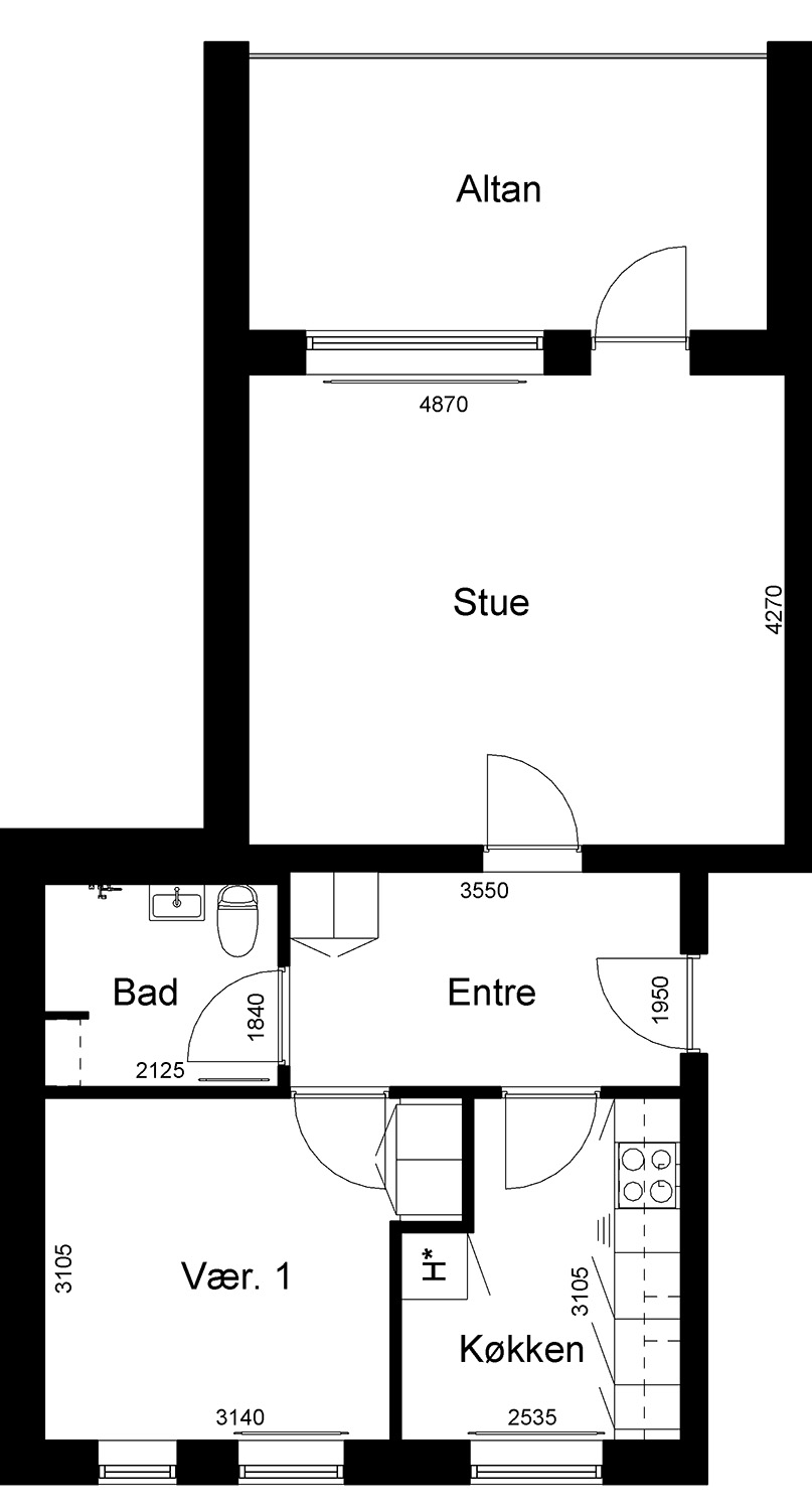 2-room apartment in Ikast image 2